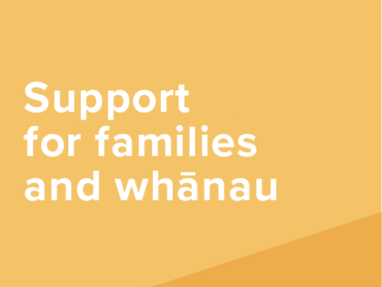 Resources to support families and whānau